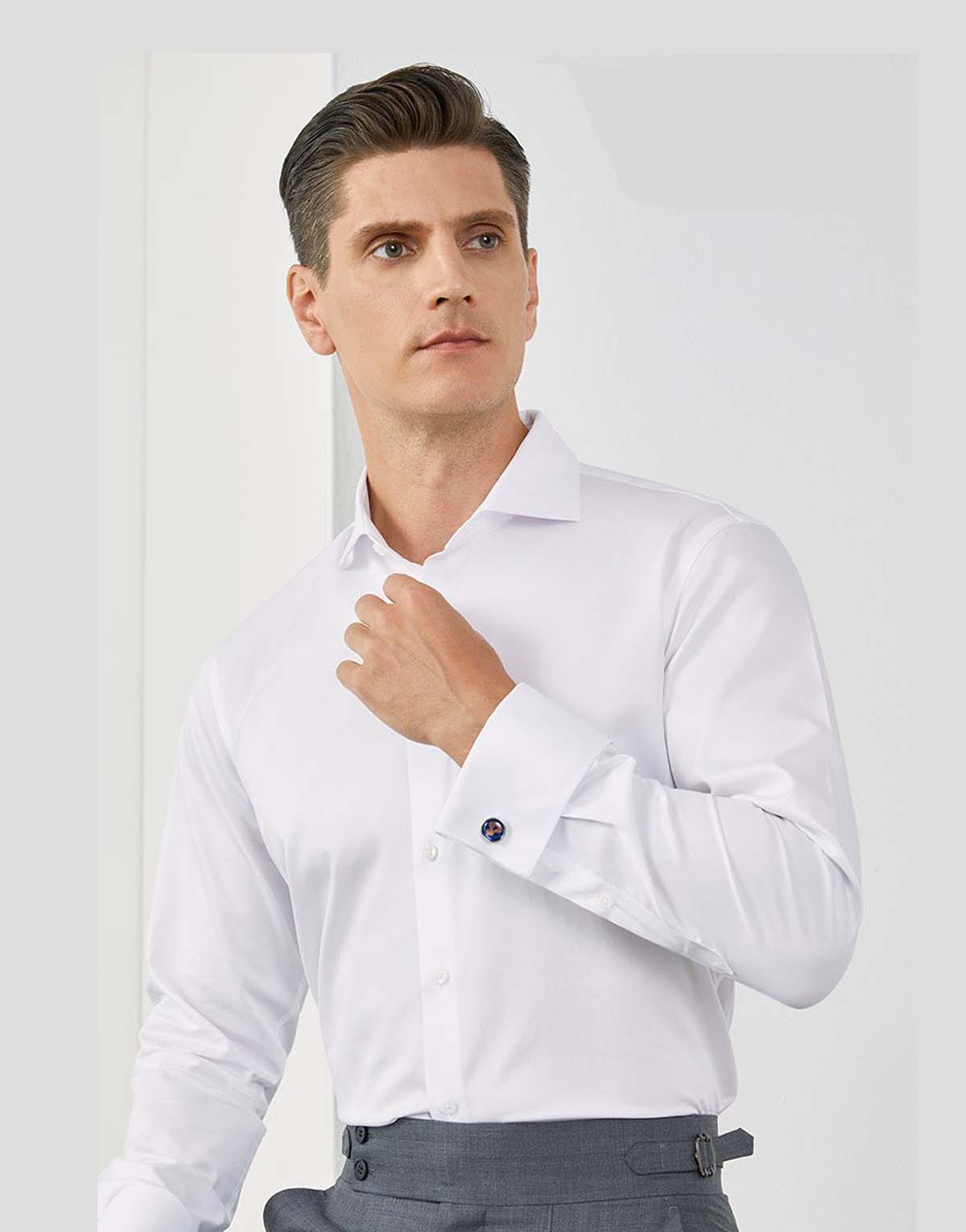 White French layered sleeve (Windsor collar)-ms-18
